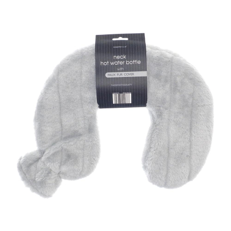 Country Club Curved Hot Water Bottle - Faux Fur Cover - 39 x 31 x 4cm
