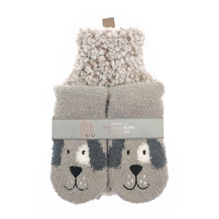 Country Club Hot Water Bottle & Sock Set