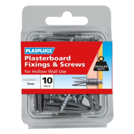 Plasplugs Regular-Duty Fixings & Screws 10 Pack