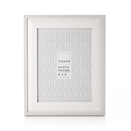 iFrame Grey & White Two Tone Frame 6" x 8"