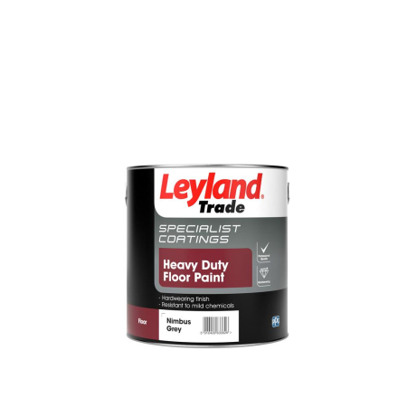 Leyland Trade Heavy Duty Floor Paint Nimbus Grey 2.5ltr