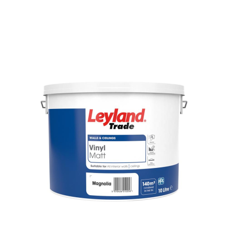 Leyland Trade Vinyl Matt Paint Magnolia 10L