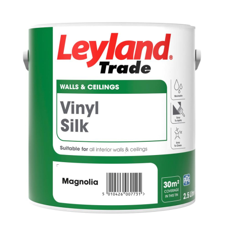 Leyland Trade Vinyl Silk  Magnolia 2.5ltr