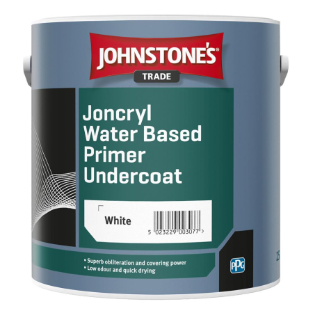 Johnstone's Trade Joncryl Water Based Primer Undercoat Brilliant White 2.5 Litre