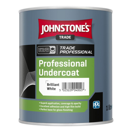 Johnstone's Trade Professional Undercoat Brilliant White 1 Litre