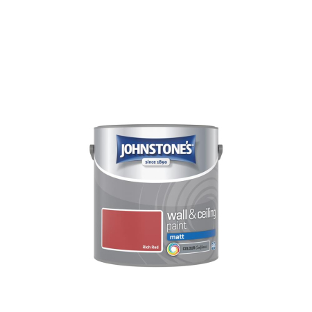 Johnstone's Wall & Ceiling Matt Paint Rich Red 2.5L