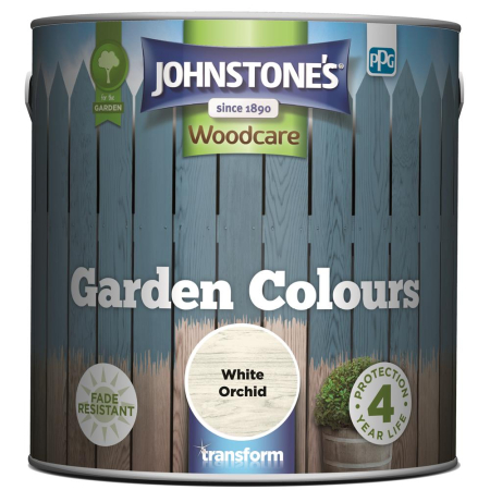 Johnstone's Garden Colours Paint White Orchid 2.5L