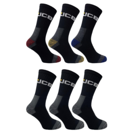 JCB Black Workwear Men's Socks - 3 Pack 