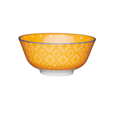 Kitchencraft Bowl 16cm - Geo Spot Orange
