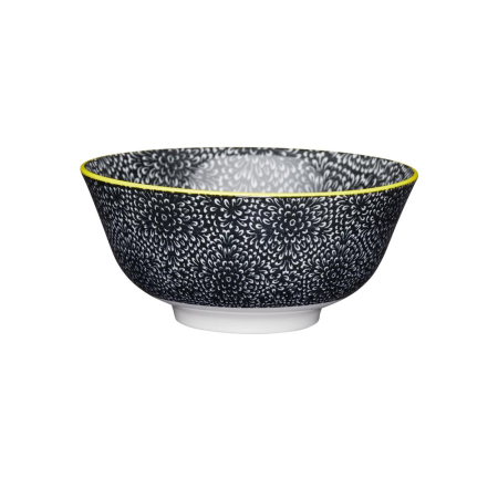 Kitchencraft Bowl 16cm - Floral Black