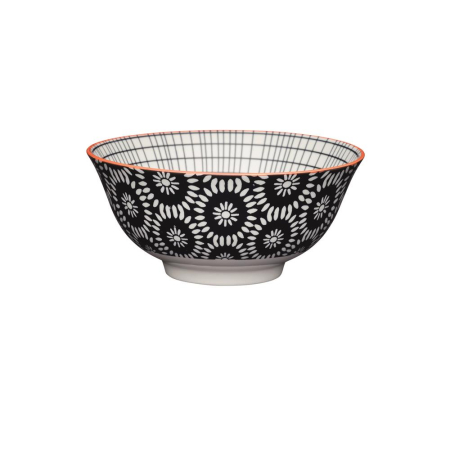 Kitchencraft Bowl 16cm - Black Floral