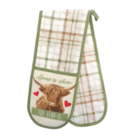 Highland Cow Double Oven Glove