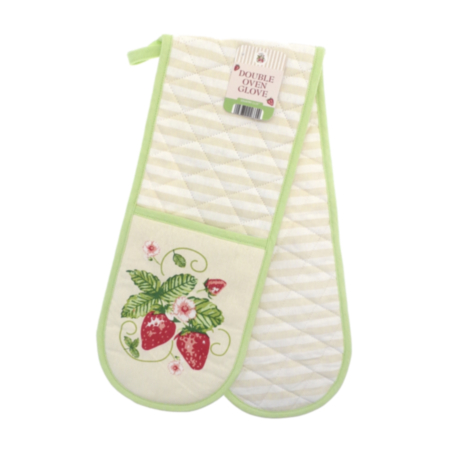 Double Oven Glove - Strawberries