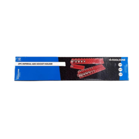 Toolzone 3 Pack ABS Af Socket Holders In Red
