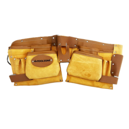 Toolzone Two Tone Hd Leather Double Pouch