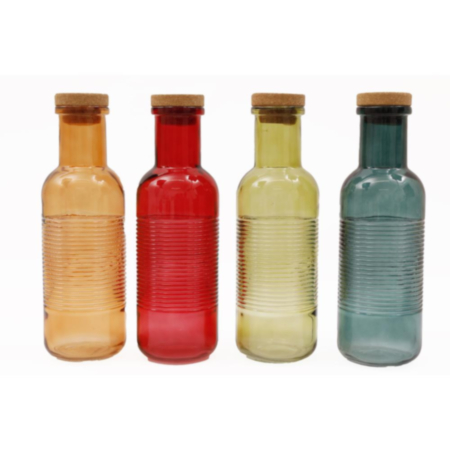 Lined Glass Bottle 1L (Assorted)