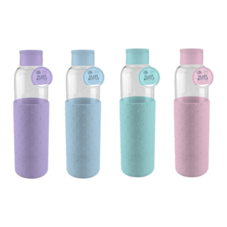 Pastel Glass Water Bottle 500ml