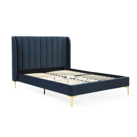 Kyoto Avery Super King Bed Frame - Ink Velvet