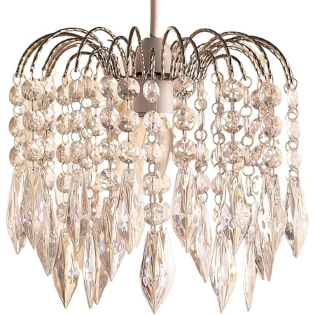 Loxton Lighting Crystal Chandelier Lampshade Diamond Drop Ceiling Light Shade