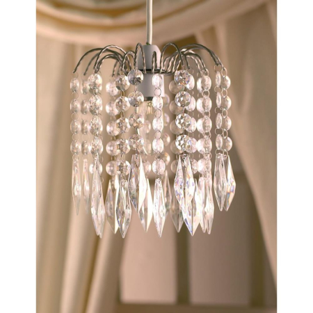 Loxton Lighting 2 Tier Crystal Chandelier Lampshade Diamond Drop Ceiling Light Shade