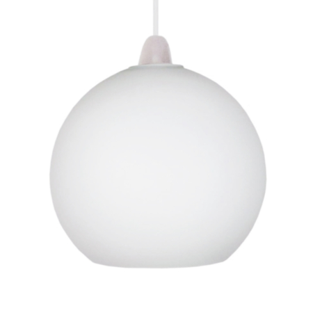 Opal Glass Ball Pendant Light Shade - Matt White (with B22/E27 Shade Ring)