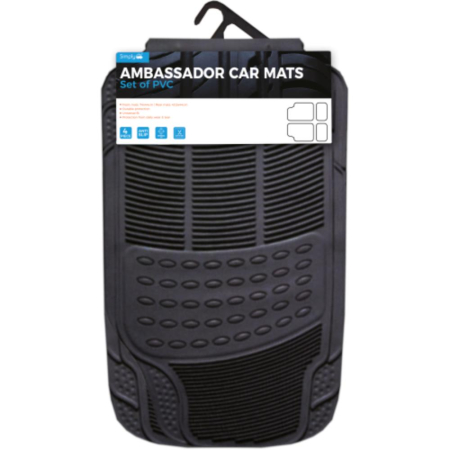 Ambassador Car Mats - Black Pvc