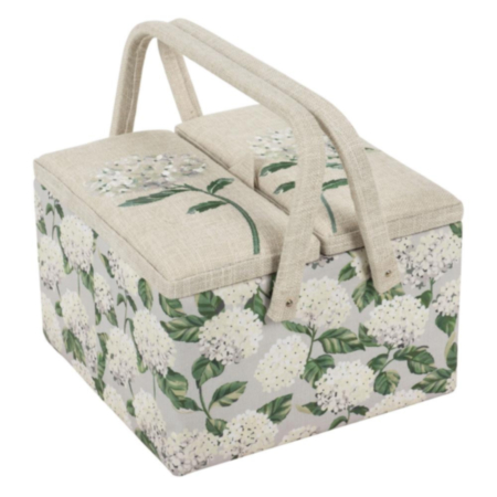 Hobby Gift Large Twin Lid Sewing Box - Hydrangea