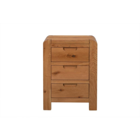 Milan 3 Drawer Bedside Table