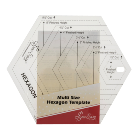 Sew Easy Quilting Template - Multi Size Hexagon