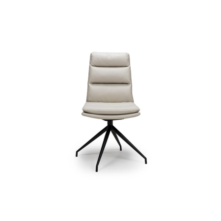 Nobo Swivel Dining Chair - Taupe/Black (Pair)