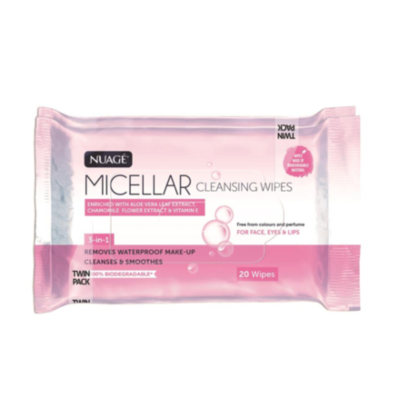 Nuage 3-In-1 Micellar Cleansing Wipes 2 x 20 Pack