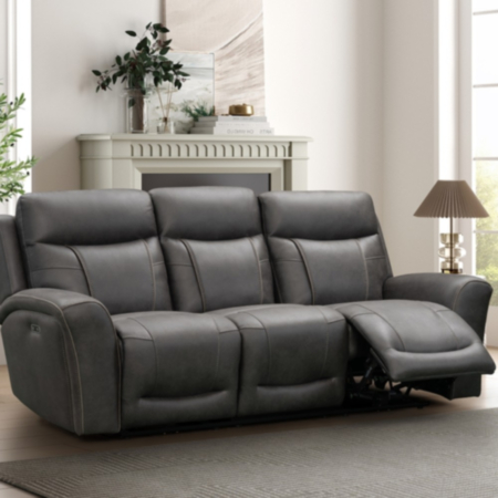 Nico 3 Seater Power Recliner (Grey)