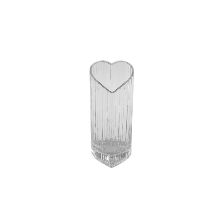 Heart Shape Ribbed Vase