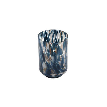 Blue Spot Glass Vase