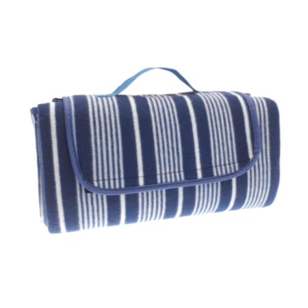 Nautical Stripe Portable Picnic Blanket - 130 x 130cm