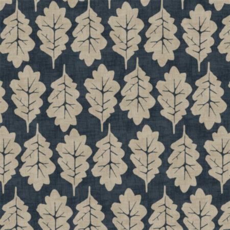 ILIV Oak Leaf Midnight Print Fabric