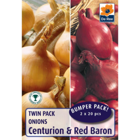 De Ree Twin Pack Onions - Centurion / Red Baron Bulb  