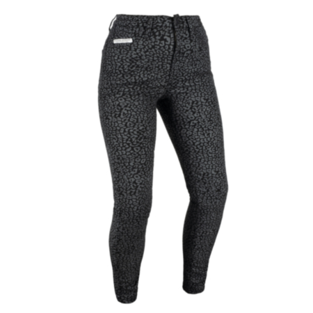 Oxford AA Super Stretch Ladies Motorbike Jeans - Leopard