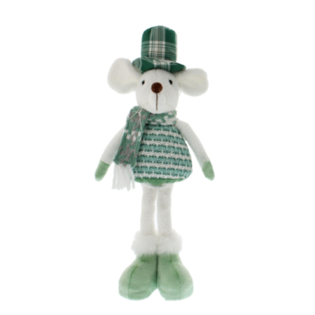 Standing White/Green Mouse Plush - Assorted (32cm)