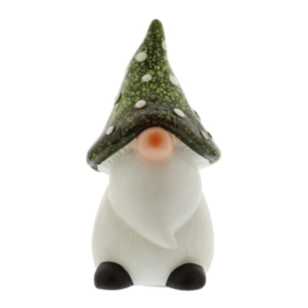 Ceramic Gonk in Green Hat Decoration - 22cm