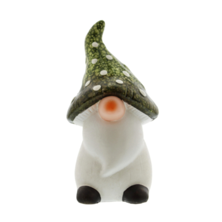 Ceramic Gonk in Green Hat Decoration - 13cm