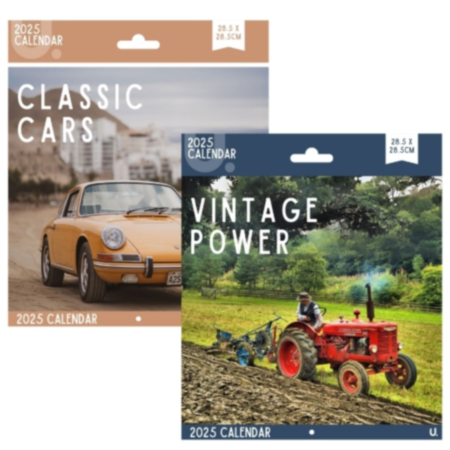 2025 Classic Cars & Transport Square Calendar