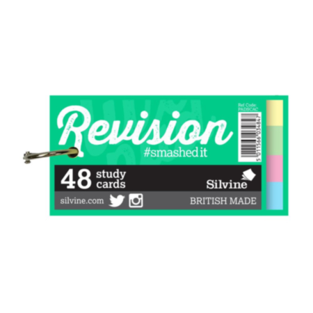 Luxpad Revision 5x3" Ringbound Flash Cards - Lined (48 Cards) Assorted Colours