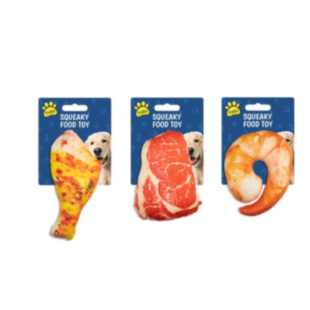 Squeaky Food Dog Toy