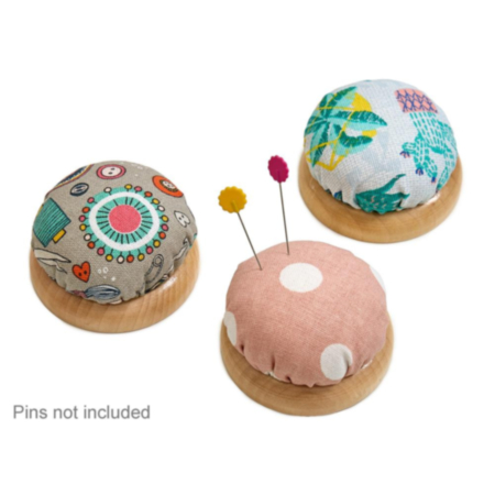 Pincushion with Wooden Base (Assorted Designs)