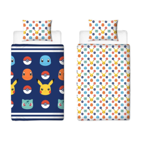 Pokémon Badges Reversible Duvet - Single