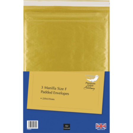 Owl Brand Stationery Size F Padded Envelopes - Pack of 3