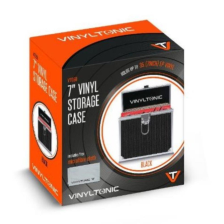 Vinyl Tonic 7" Vinyl Storage Case With Cloth - Black