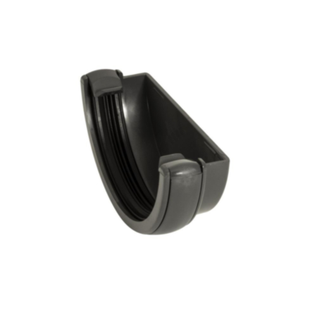 Floplast Anthracite Grey External Stop End - 112mm (RE1)