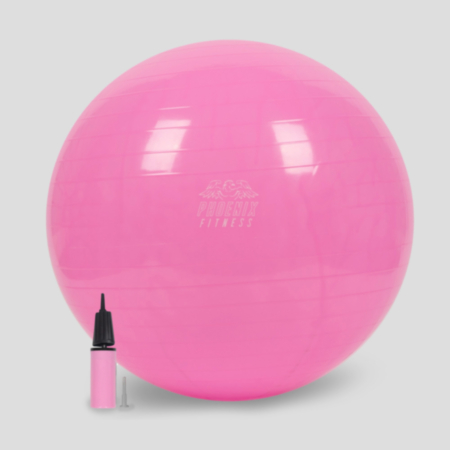 Phoenix Fitness Pink Gym Ball with Pump